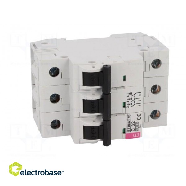 Circuit breaker | 400VAC | Inom: 32A | Poles: 3 | DIN | Charact: C | 10kA image 9