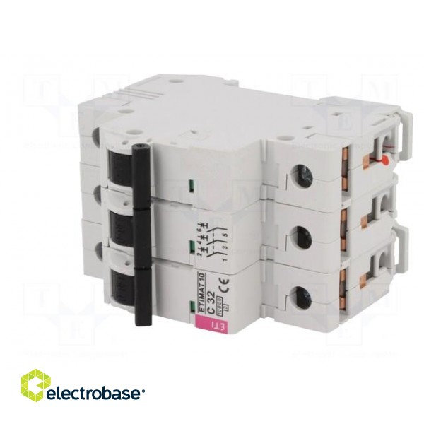 Circuit breaker | 400VAC | Inom: 32A | Poles: 3 | DIN | Charact: C | 10kA image 2
