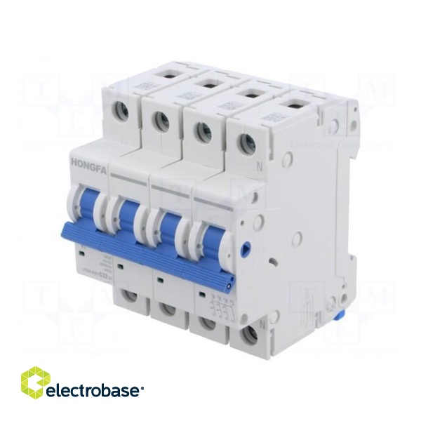 Circuit breaker | 230/400VAC | Inom: 32A | Poles: 3+N | Charact: C | 10kA paveikslėlis 1