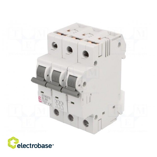 Circuit breaker | 230/400VAC | Inom: 40A | Poles: 3 | Charact: B | 6kA image 1