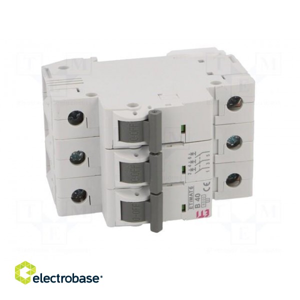 Circuit breaker | 230/400VAC | Inom: 40A | Poles: 3 | Charact: B | 6kA image 9