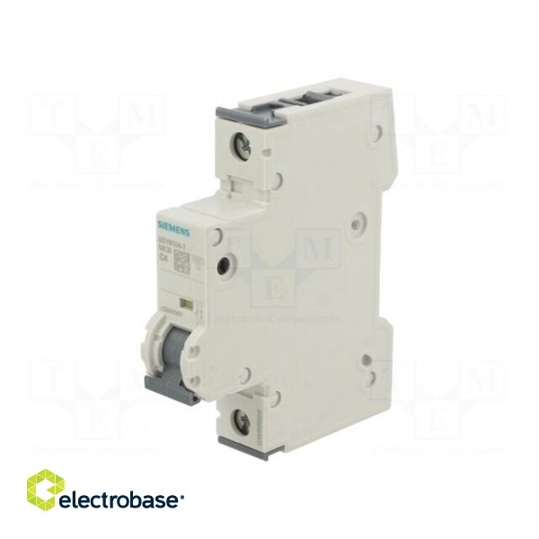 Circuit breaker | 230/400VAC | Inom: 4A | Poles: 1 | Charact: C | 6kA