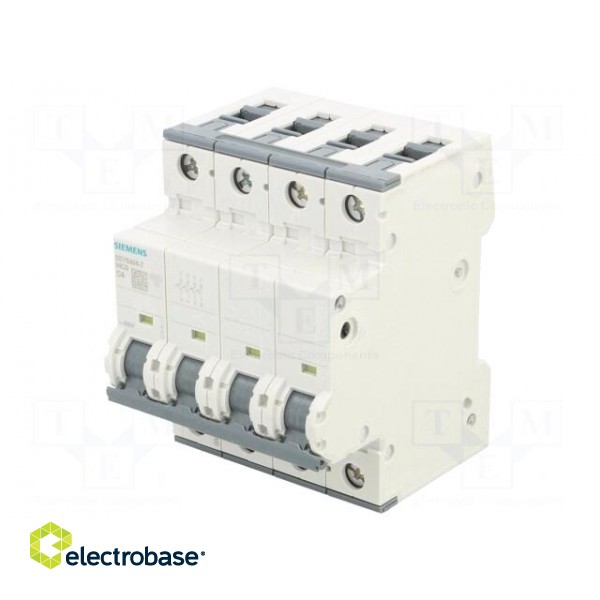 Circuit breaker | 230/400VAC | Inom: 4A | Poles: 4 | Charact: C | 6kA image 1