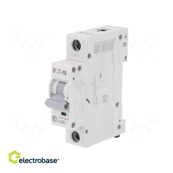 Circuit breaker | 230/400VAC | Inom: 6A | Poles: 1 | DIN | Charact: B | 6kA image 1