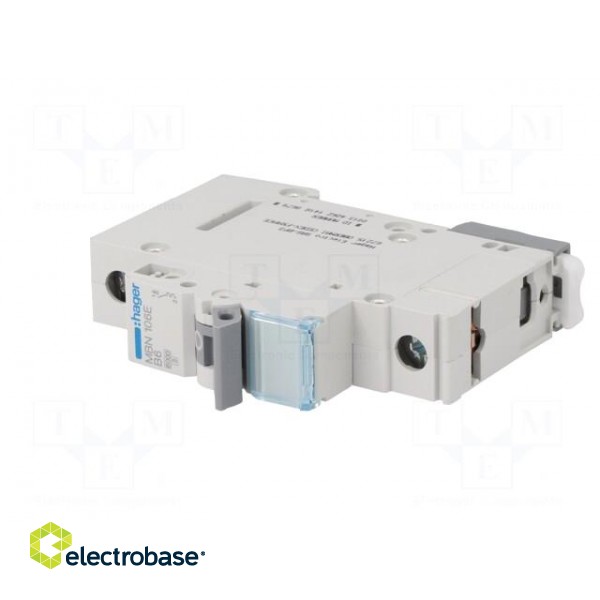 Circuit breaker | 230VAC | Inom: 6A | Poles: 1 | DIN | Charact: B | 6kA image 2