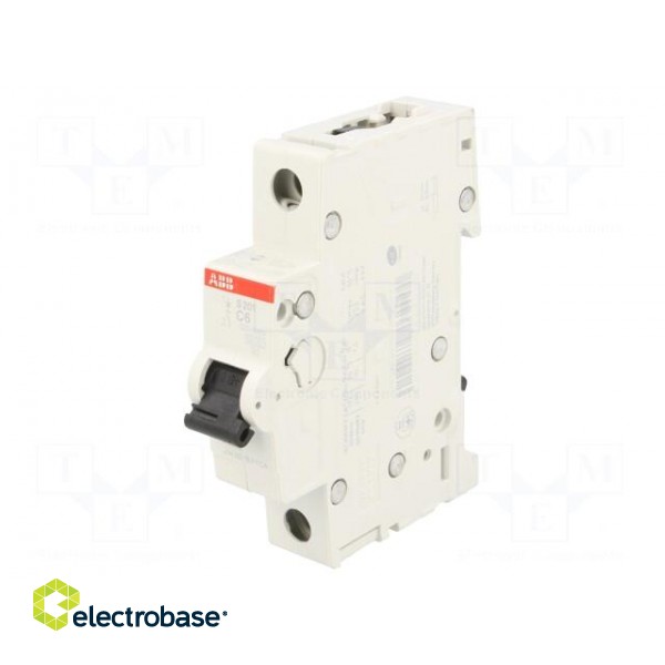 Circuit breaker | 230/400VAC | Inom: 6A | Poles: 1 | Charact: C | 6kA image 1