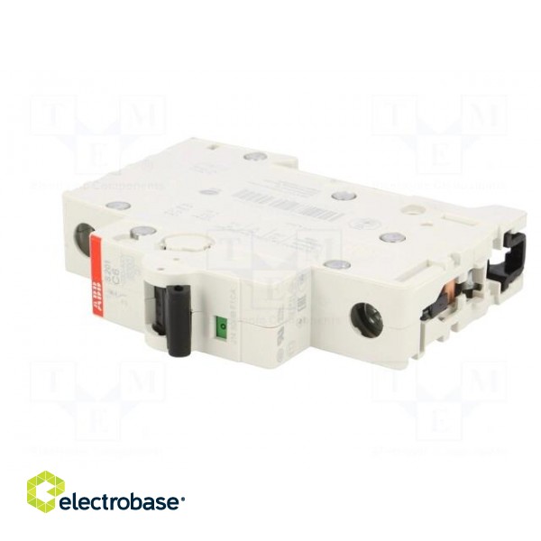 Circuit breaker | 230/400VAC | Inom: 6A | Poles: 1 | Charact: C | 6kA фото 2