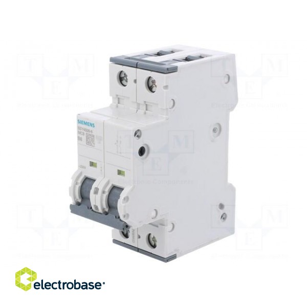 Circuit breaker | 230/400VAC | Inom: 6A | Poles: 1+N | Charact: B | 10kA image 1