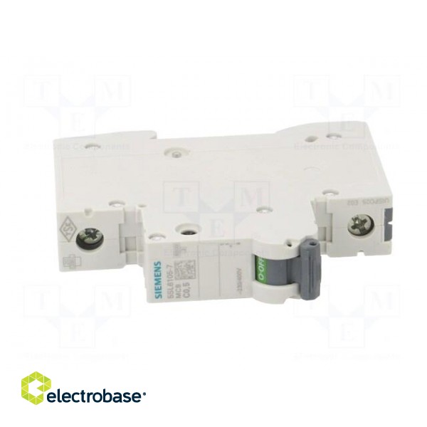 Circuit breaker | 230VAC | Inom: 0.5A | Poles: 1 | Charact: C | 6kA | IP20 paveikslėlis 9