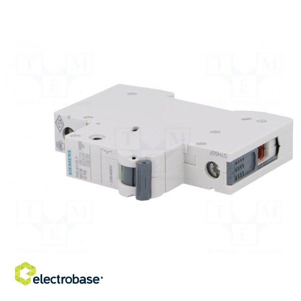 Circuit breaker | 230VAC | Inom: 10A | Poles: 1 | DIN | Charact: C | 6kA image 2