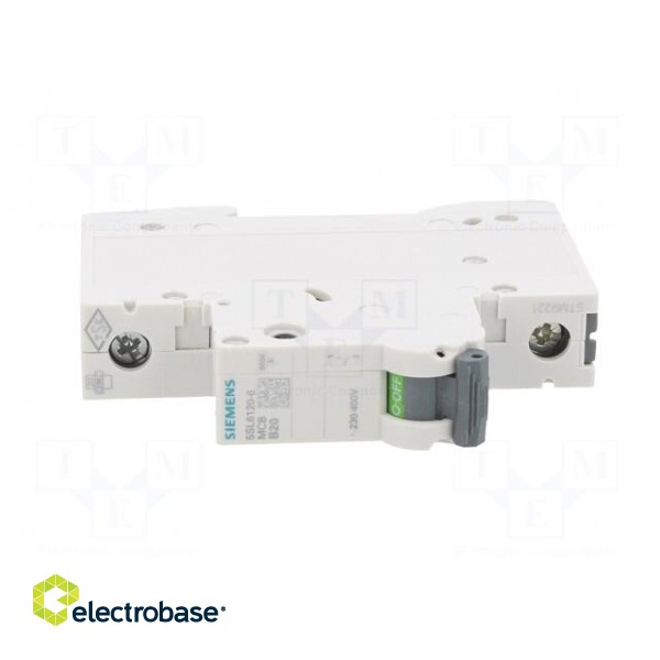 Circuit breaker | 230VAC | Inom: 20A | Poles: 1 | Charact: B | 6kA | IP20 image 9