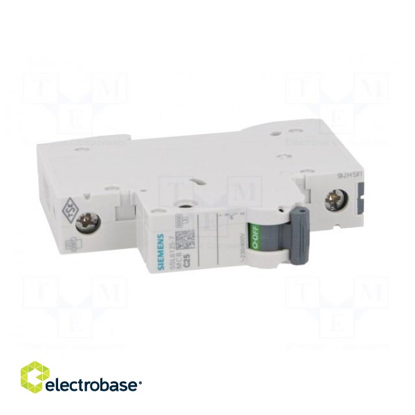 Circuit breaker | 230VAC | Inom: 25A | Poles: 1 | DIN | Charact: C | 6kA image 9