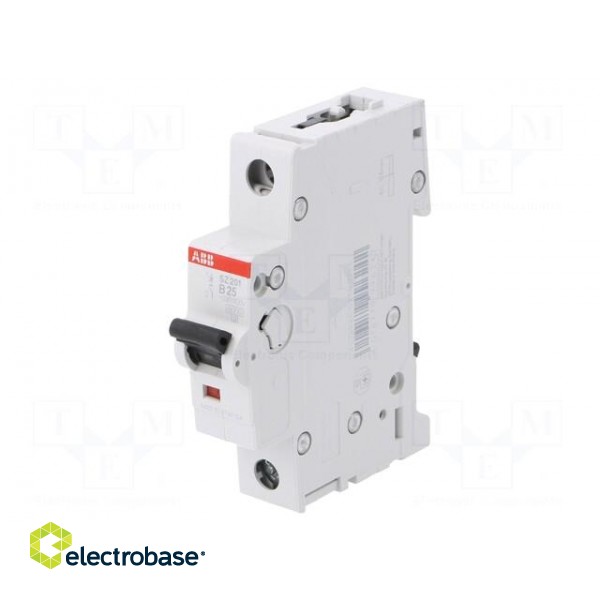 Circuit breaker | 230VAC | Inom: 25A | Poles: 1 | DIN | Charact: B | 6kA image 1