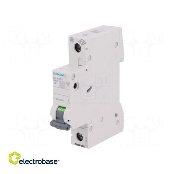 Circuit breaker | 230VAC | Inom: 3A | Poles: 1 | DIN | Charact: C | 6kA image 1