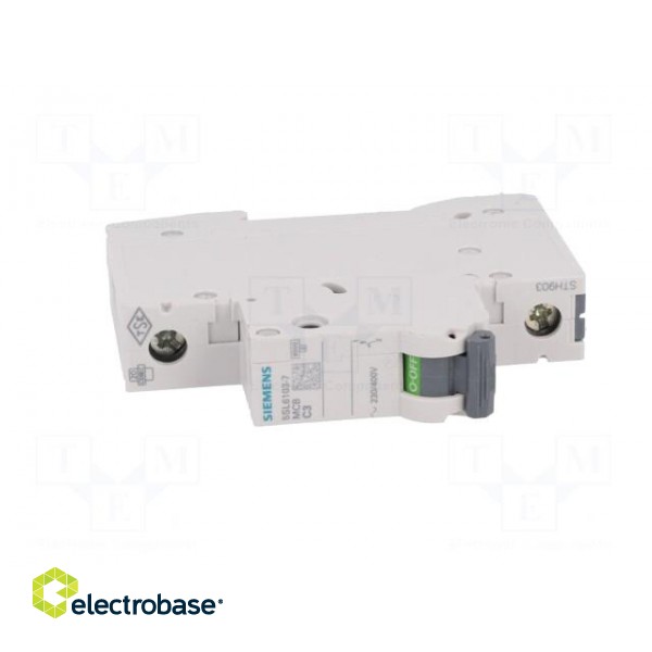 Circuit breaker | 230VAC | Inom: 3A | Poles: 1 | DIN | Charact: C | 6kA image 9