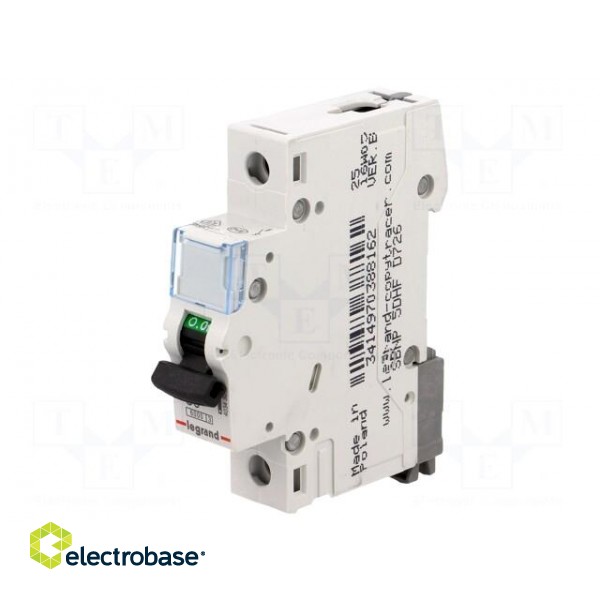 Circuit breaker | 230VAC | Inom: 6A | Poles: 1 | for DIN rail mounting image 1