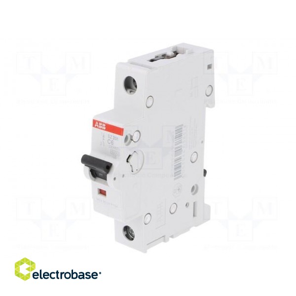 Circuit breaker | 230VAC | Inom: 6A | Poles: 1 | DIN | Charact: C | 6kA image 1