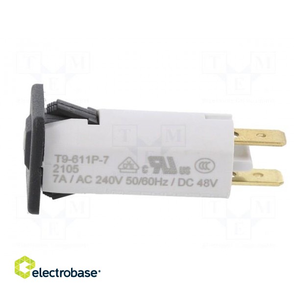 Circuit breaker | 240VAC | 48VDC | 7A | SPST | Poles: 1 | Ø16mm | 1.5kV image 3