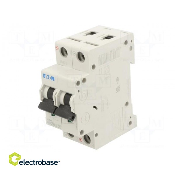 Circuit breaker | 250VDC | Inom: 50A | Poles: 2 | Charact: C | 10kA | IP20 image 1