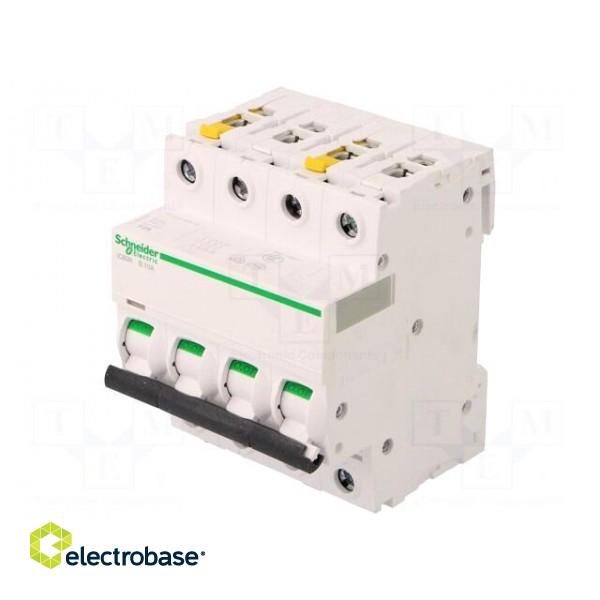 Circuit breaker | 400VAC | Inom: 10A | Poles: 4 | Charact: B | 10kA | IP20 image 1