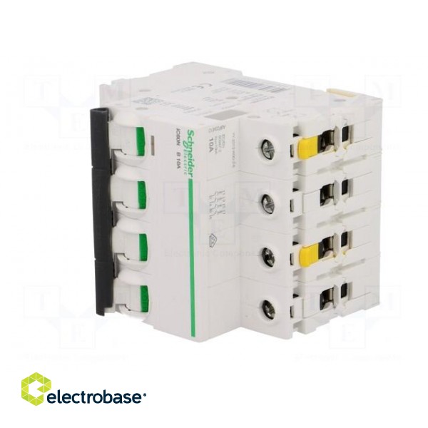 Circuit breaker | 400VAC | Inom: 10A | Poles: 4 | DIN | Charact: B | 6kA image 2