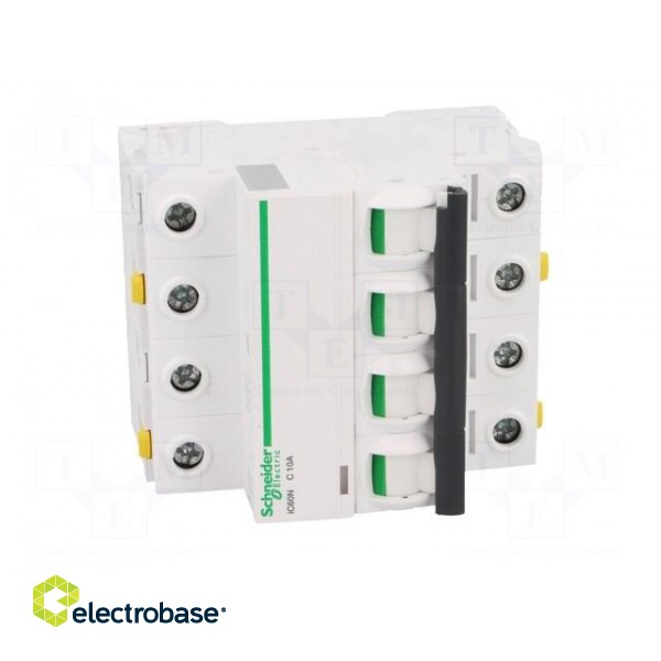 Circuit breaker | 400VAC | Inom: 10A | Poles: 4 | Charact: C | 6kA | IP20 image 9