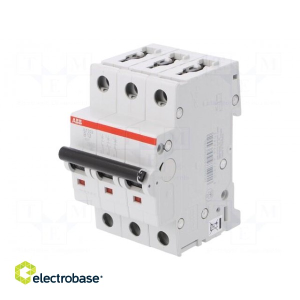 Circuit breaker | 400VAC | Inom: 13A | Poles: 3 | DIN | Charact: B | 6kA image 1