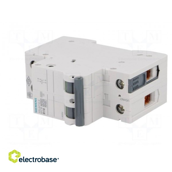 Circuit breaker | 400VAC | Inom: 16A | Poles: 2 | DIN | Charact: B | 6kA image 2
