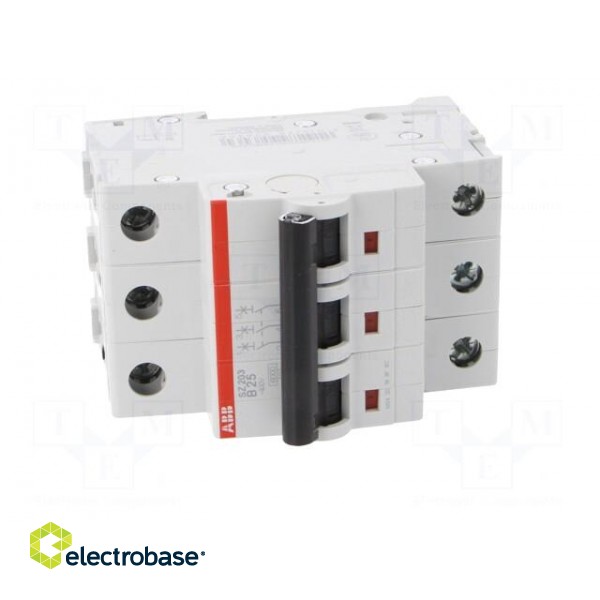 Circuit breaker | 400VAC | Inom: 25A | Poles: 3 | DIN | Charact: B | 6kA image 9