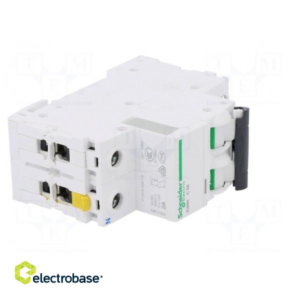 Circuit breaker | 400VAC | Inom: 2A | Poles: 1+N | DIN | Charact: C | 10kA image 8