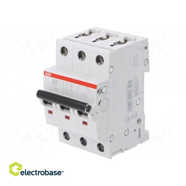 Circuit breaker | 400VAC | Inom: 40A | Poles: 3 | DIN | Charact: B | 6kA image 1