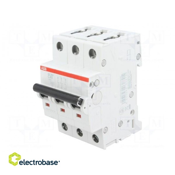 Circuit breaker | 400VAC | Inom: 40A | Poles: 3 | DIN | Charact: C | 6kA image 1