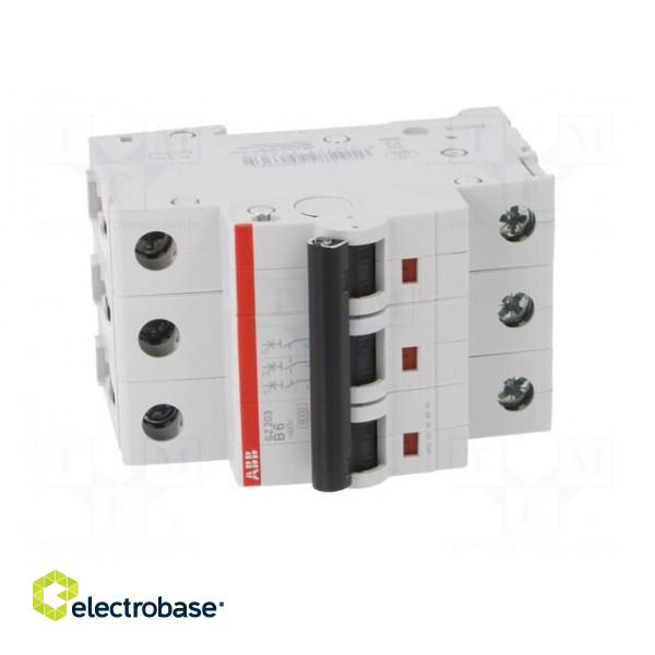 Circuit breaker | 400VAC | Inom: 6A | Poles: 3 | DIN | Charact: B | 6kA image 9