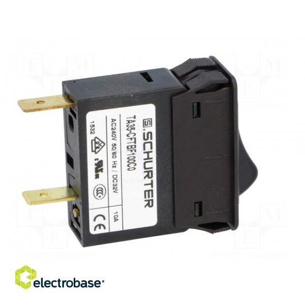 Circuit breaker | Urated: 240VAC | 32VDC | 10A | SPST | Poles: 1 | MCB image 7