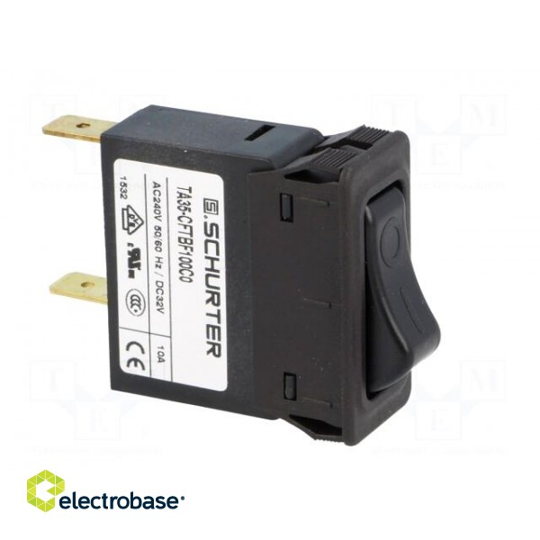 Circuit breaker | Urated: 240VAC | 32VDC | 10A | SPST | Poles: 1 | MCB image 8