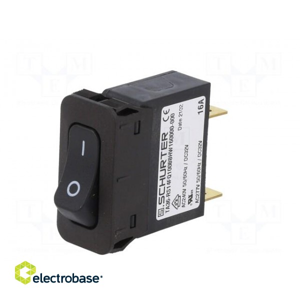 Circuit breaker | Urated: 240VAC | 32VDC | 16A | SPST | 34x14.5mm | MCB image 2