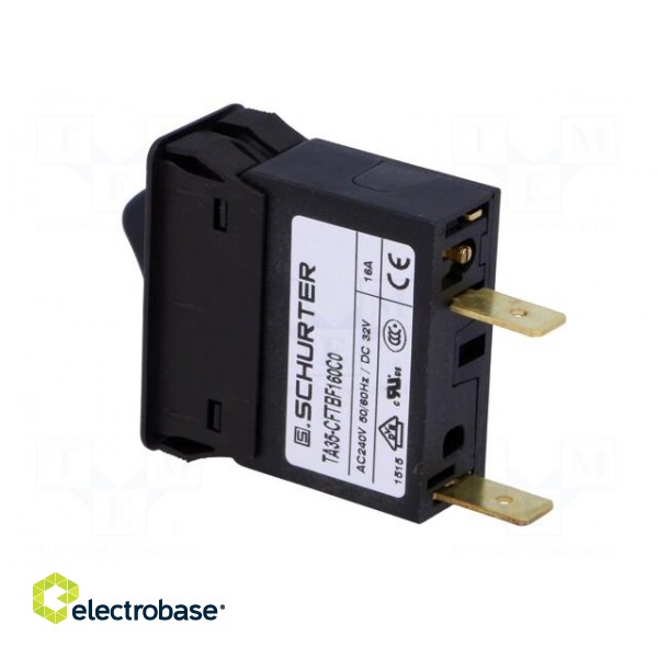 Circuit breaker | Urated: 240VAC | 32VDC | 16A | SPST | Poles: 1 | MCB image 4