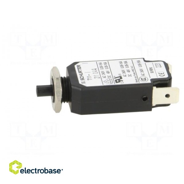 Circuit breaker | Urated: 240VAC | 48VDC | 0.4A | SPST | Poles: 1 | screw image 3