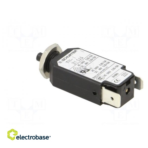 Circuit breaker | Urated: 240VAC | 48VDC | 0.4A | SPST | Poles: 1 | screw image 4