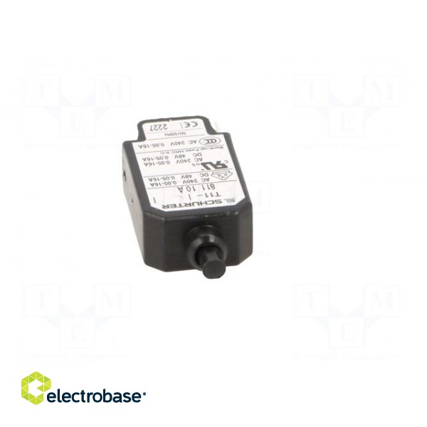 Circuit breaker | Urated: 240VAC | 48VDC | 10A | SPST | Poles: 1 | DROP-IN image 9