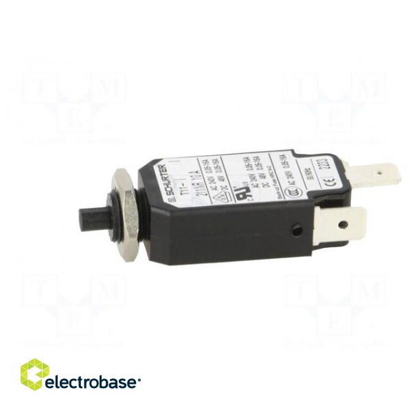 Circuit breaker | Urated: 240VAC | 48VDC | 10A | SPST | Poles: 1 | screw image 3