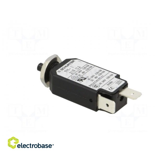 Circuit breaker | Urated: 240VAC | 48VDC | 10A | SPST | Poles: 1 | screw image 4