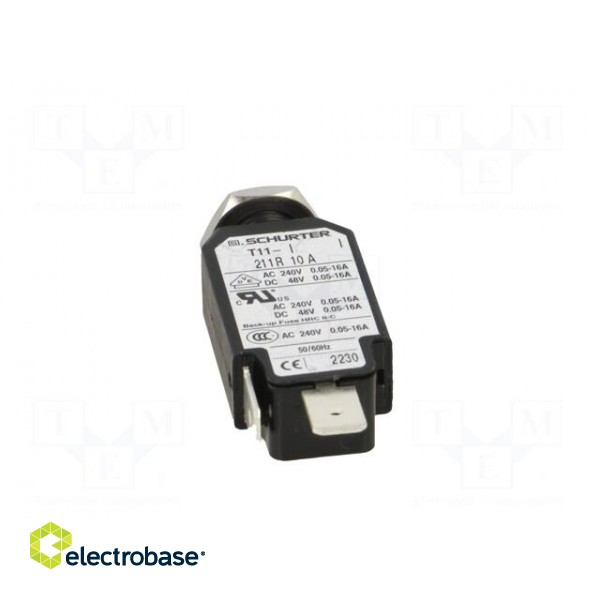 Circuit breaker | Urated: 240VAC | 48VDC | 10A | SPST | Poles: 1 | screw фото 5