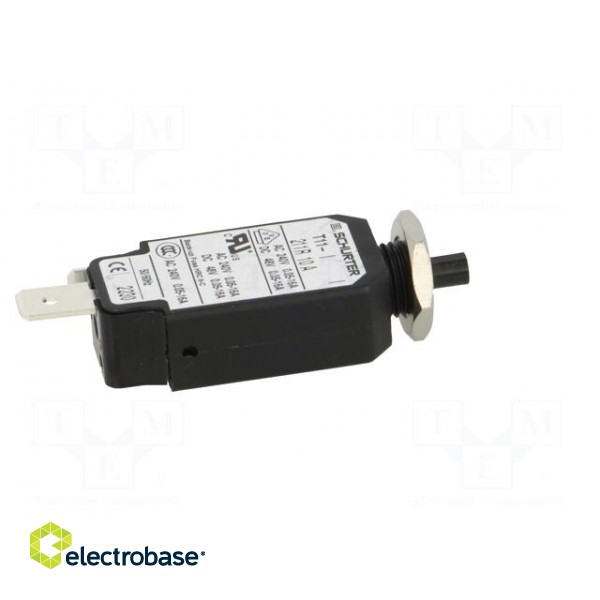 Circuit breaker | Urated: 240VAC | 48VDC | 10A | SPST | Poles: 1 | screw image 7