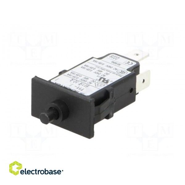 Circuit breaker | Urated: 240VAC | 48VDC | 10A | SPST | Poles: 1 | SNAP-IN image 2
