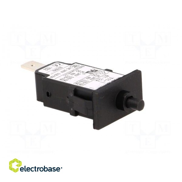 Circuit breaker | Urated: 240VAC | 48VDC | 12A | SPST | Poles: 1 | SNAP-IN image 8