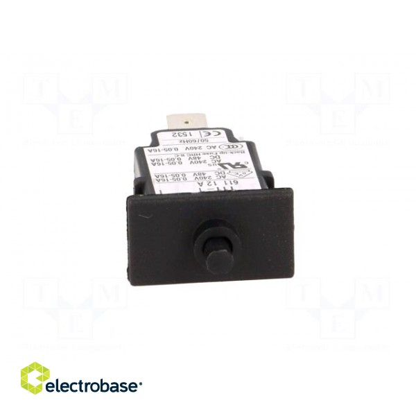 Circuit breaker | Urated: 240VAC | 48VDC | 12A | SPST | Poles: 1 | SNAP-IN image 9