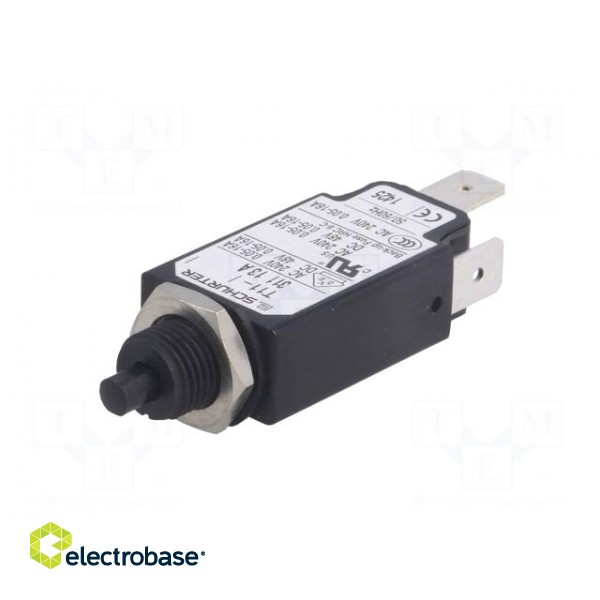 Circuit breaker | Urated: 240VAC | 48VDC | 13A | SPST | Poles: 1 | screw image 2