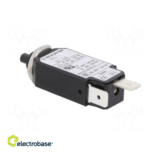 Circuit breaker | Urated: 240VAC | 48VDC | 14A | SPST | Poles: 1 | screw image 4