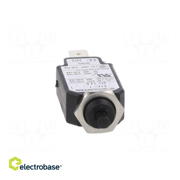 Circuit breaker | Urated: 240VAC | 48VDC | 14A | SPST | Poles: 1 | screw image 9